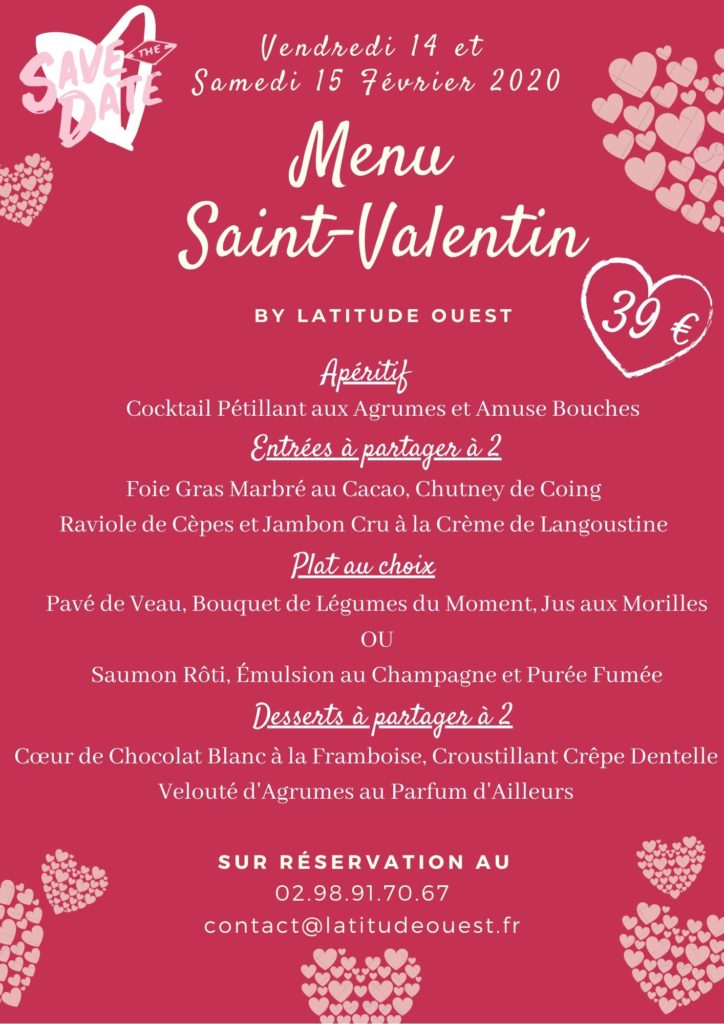 restaurantmenusaintvalentinlatitudeouest Latitude Ouest Hôtel